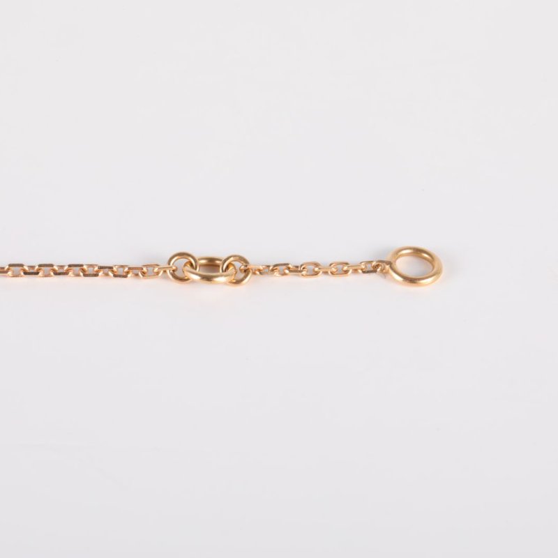 Van Cleef & Arpels SweetAlhambra小號單花手鏈新扣18K玫瑰金/紅玉髓S-M碼玫瑰金手鍊／手環-3