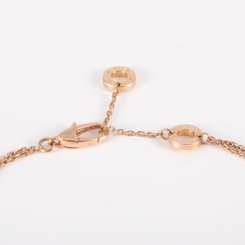 BVLGARI DIVASDREAM紅玉髓18K玫瑰金小扇子手鏈18K玫瑰金/紅玉髓M-L碼玫瑰金手鍊／手環-1