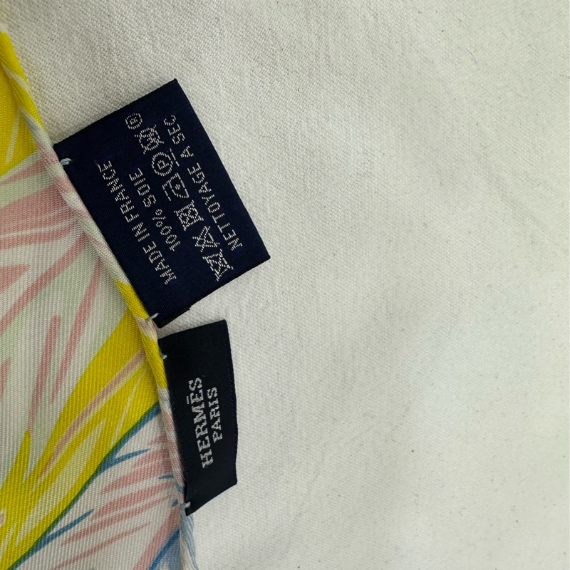 Hermes 愛馬仕 twilly 太平之舞 藍色 菱形巾絲巾-3