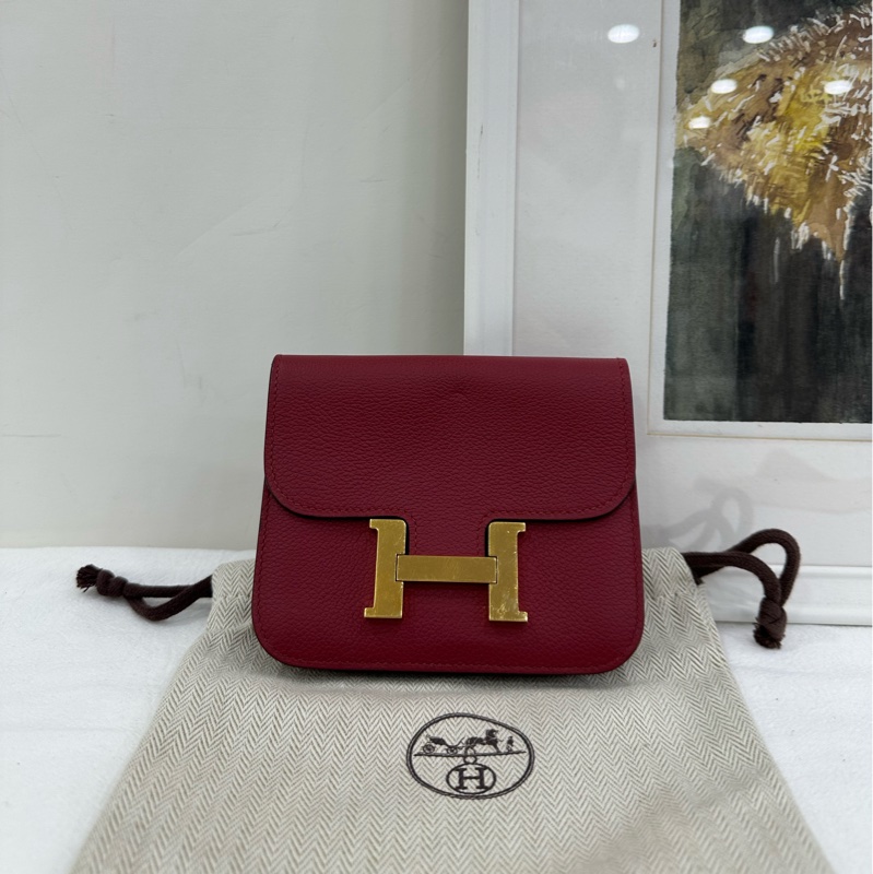 Hermes愛馬仕 Constance康康slim錢包 U刻 缺子袋-0