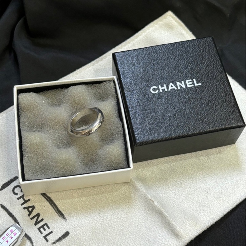 【閒置❤️】 Chanel 925銀窄版圓戒指-2