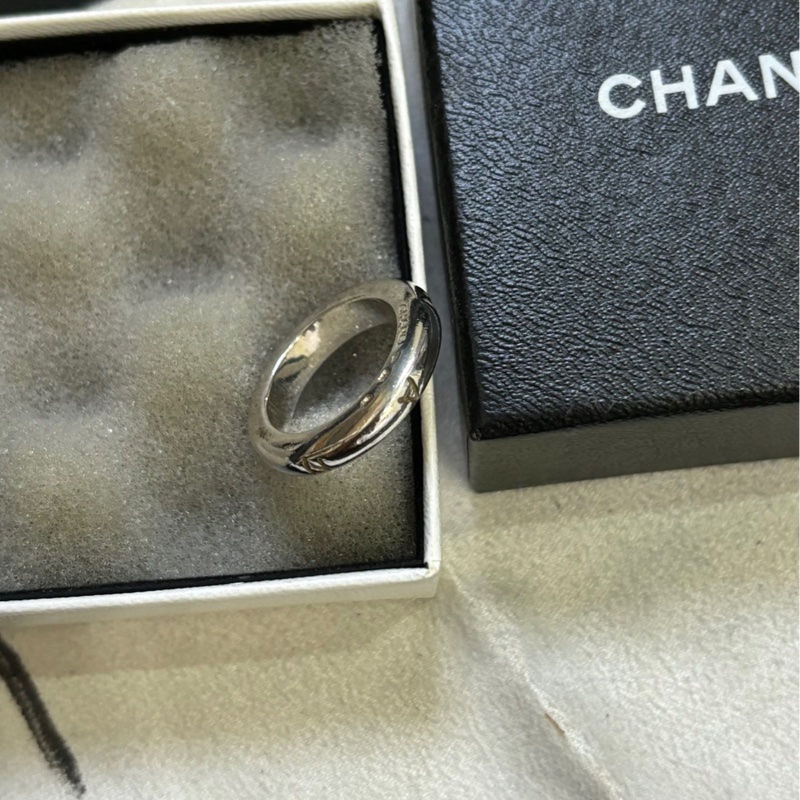 【閒置❤️】 Chanel 925銀窄版圓戒指-3