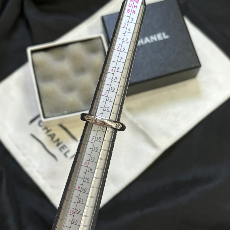 【閒置❤️】 Chanel 925銀窄版圓戒指-4