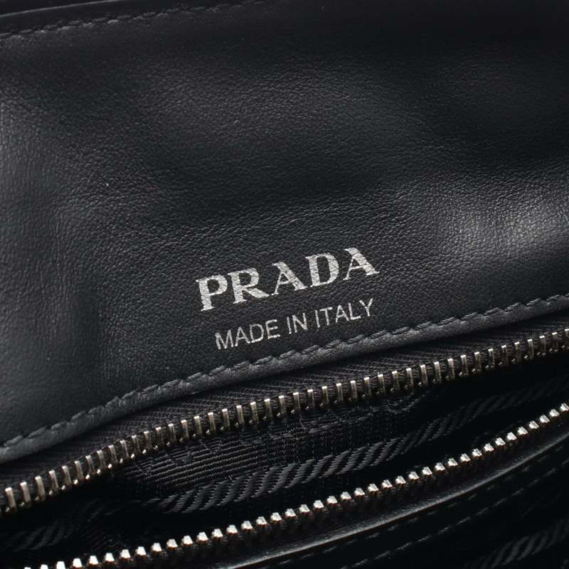 PRADA GRACE LUX 單肩斜背包 1BD123 黑色真皮二手女款-3