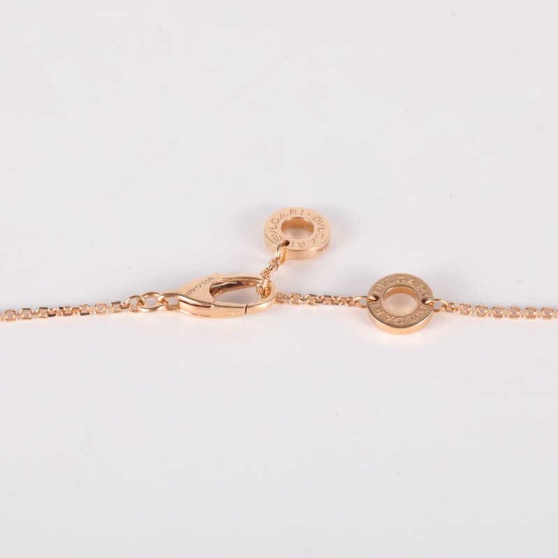 BVLGARI DIVASDREAM紅玉髓單鑽18K小扇子18K玫瑰金/鑽石/紅玉髓項鏈玫瑰金18K小扇子項鍊-4