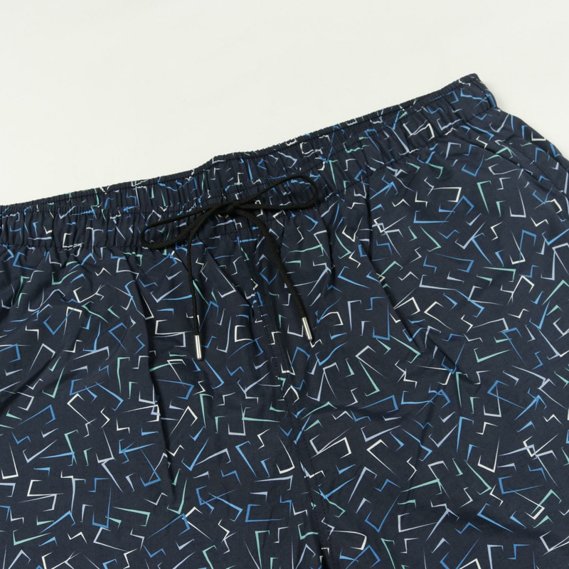 愛馬仕 H 字紋泳褲，尼龍材質，藏藍色，二手男士 XXL 碼-4