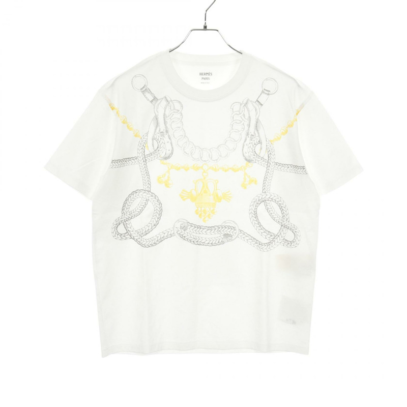 愛馬仕 Parfroy Remix T 卹，純棉，白色，二手，女款，38 碼-0