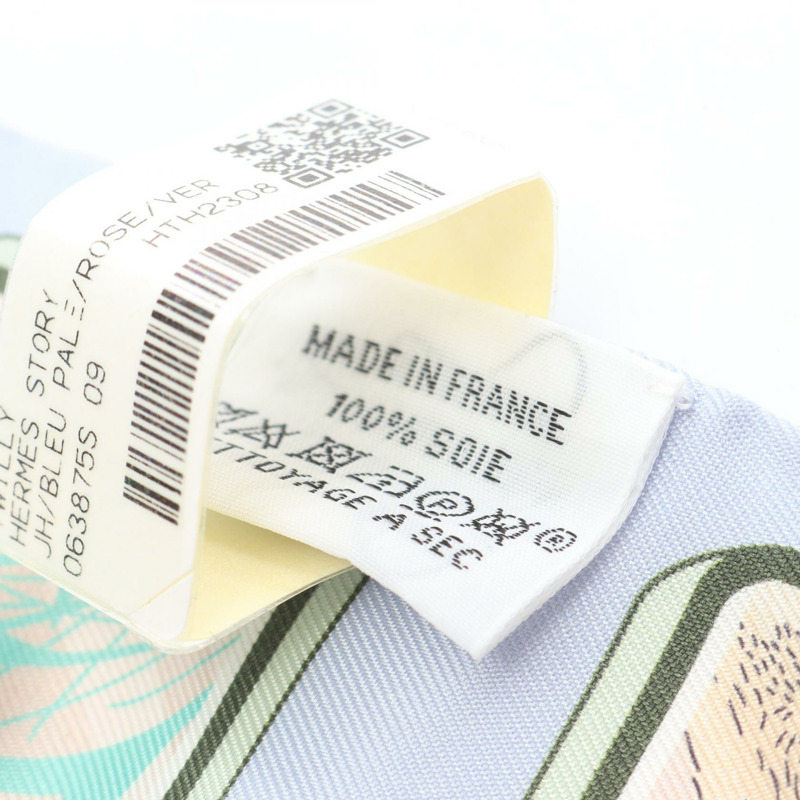 愛馬仕 Twilly HERMES STORY 絲巾 藍色 多色 二手 女士-2