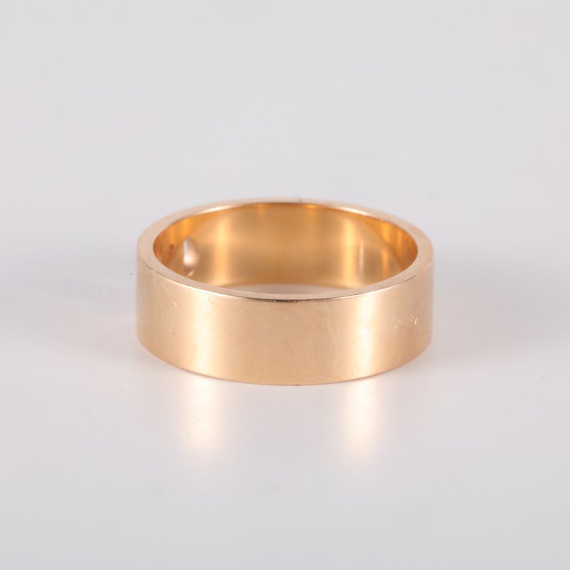 HERMES 18K玫瑰金鑽石玫瑰金HdAncre豬鼻子戒指帶鑽5018K/戒指-4