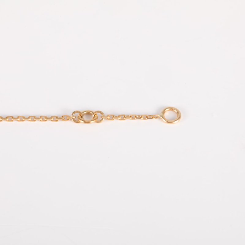 Van Cleef & Arpels 18K黃金鑽石黃金Frivole花朵手鏈迷你單鑽18K/手鍊／手環-3