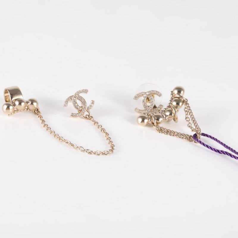 CHANEL 合金22C不規則耳環AB款耳釘耳環-1