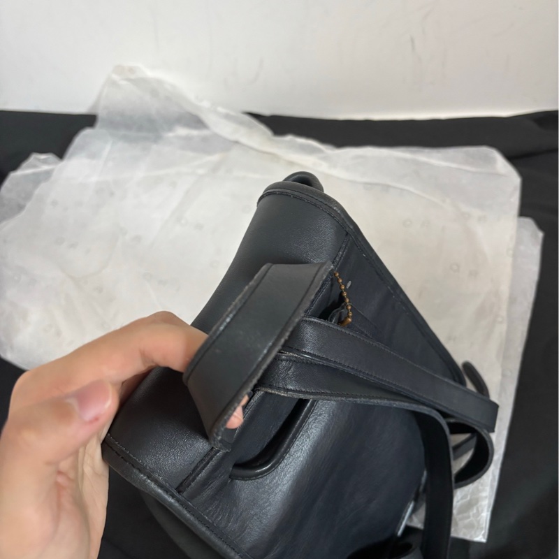 【近新閒置❤️】old coach 深藏藍色mini雙肩包-3