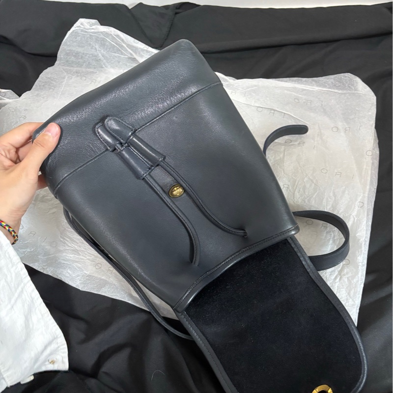 【近新閒置❤️】old coach 深藏藍色mini雙肩包-4