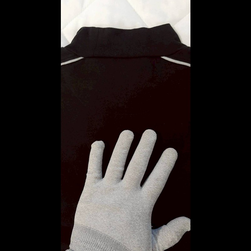 （日本製MIJ）BURBERRY 博柏利 GOLF高爾夫球 戰馬 男黑色超彈性柔軟小立領長袖上衣L-3