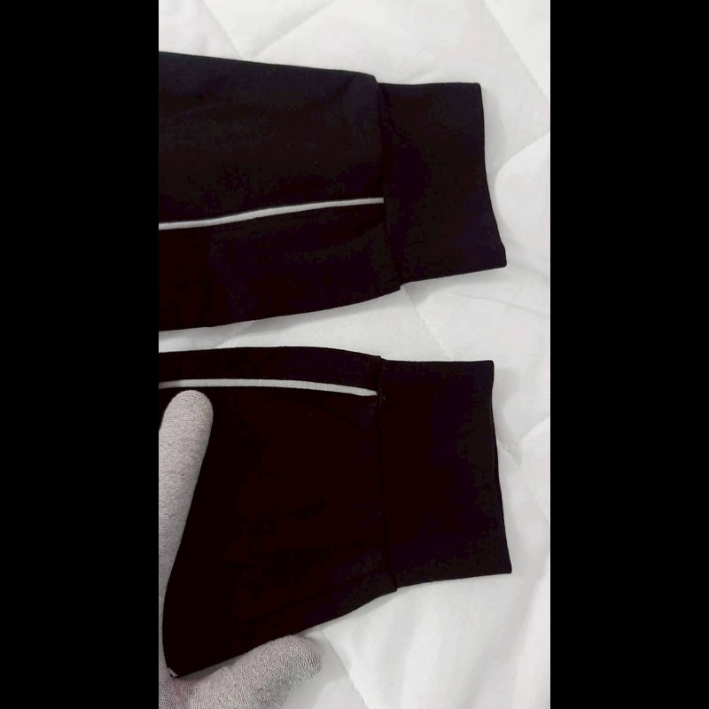 （日本製MIJ）BURBERRY 博柏利 GOLF高爾夫球 戰馬 男黑色超彈性柔軟小立領長袖上衣L-5