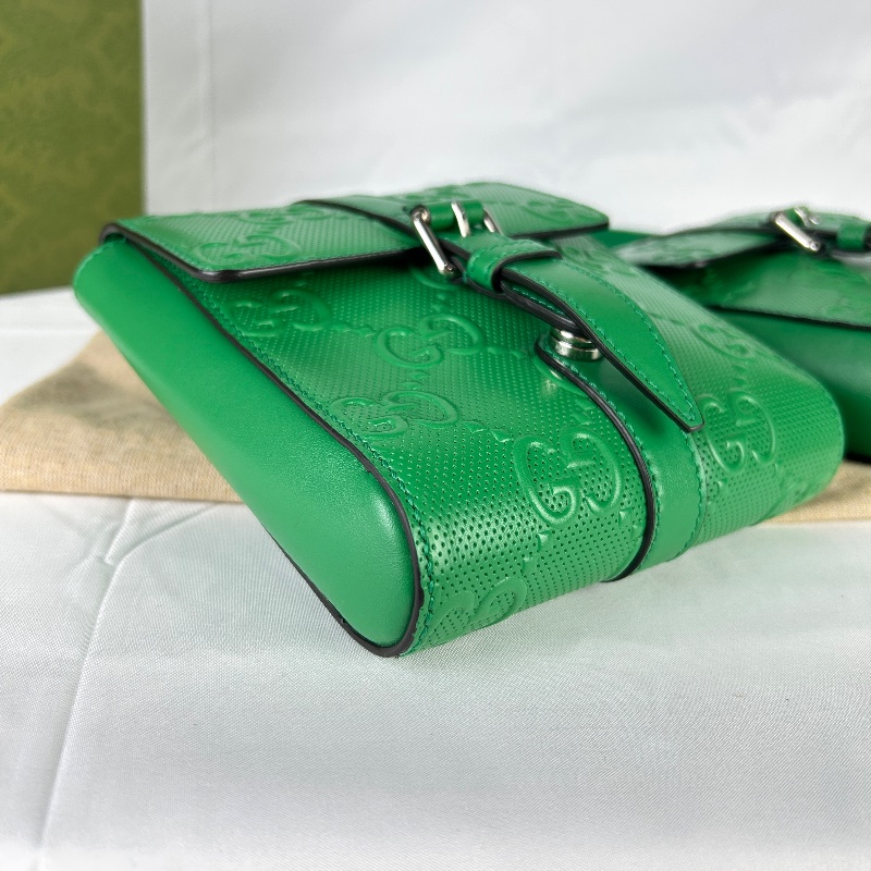 Gucci GG 壓紋鏤空雙層腰包-3