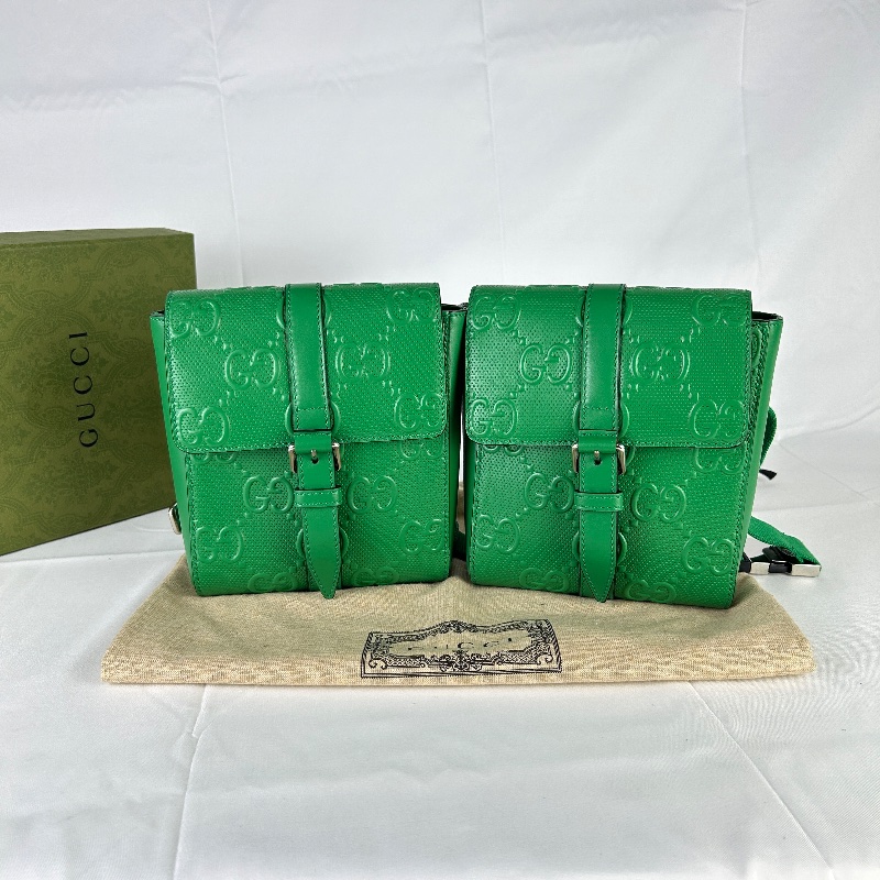 Gucci GG 壓紋鏤空雙層腰包-6