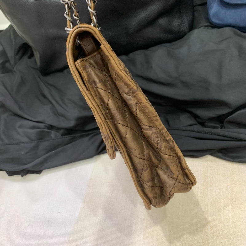 【近新閒置❤️】 Chanel 牛皮編織做舊流浪包手提包 單肩包-2