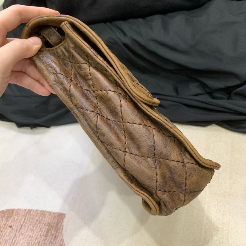 【近新閒置❤️】 Chanel 牛皮編織做舊流浪包手提包 單肩包-4