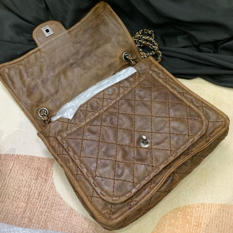 【近新閒置❤️】 Chanel 牛皮編織做舊流浪包手提包 單肩包-5