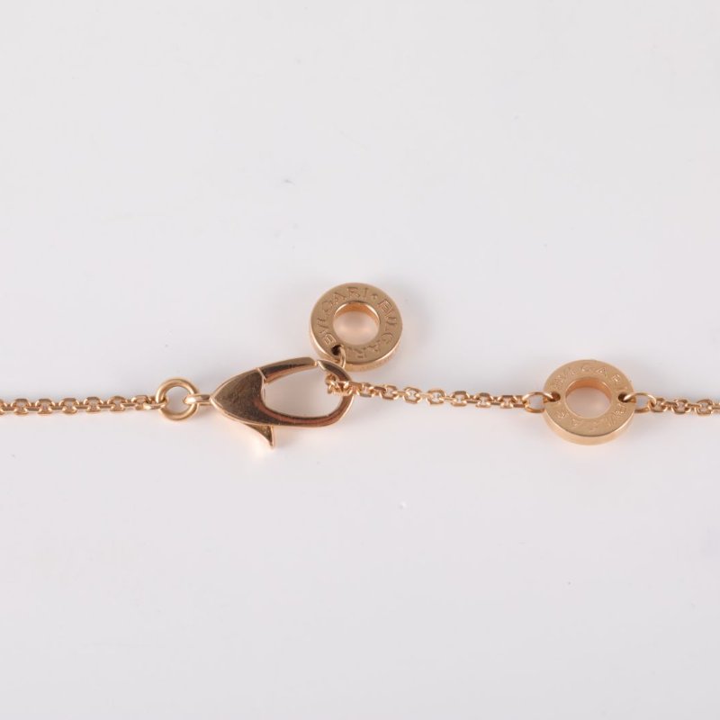 BVLGARI DIVASDREAM18K滿鑽扇子粉鑽小號18K玫瑰金/鑽石項鏈玫瑰金18K滿鑽扇子項鍊-4