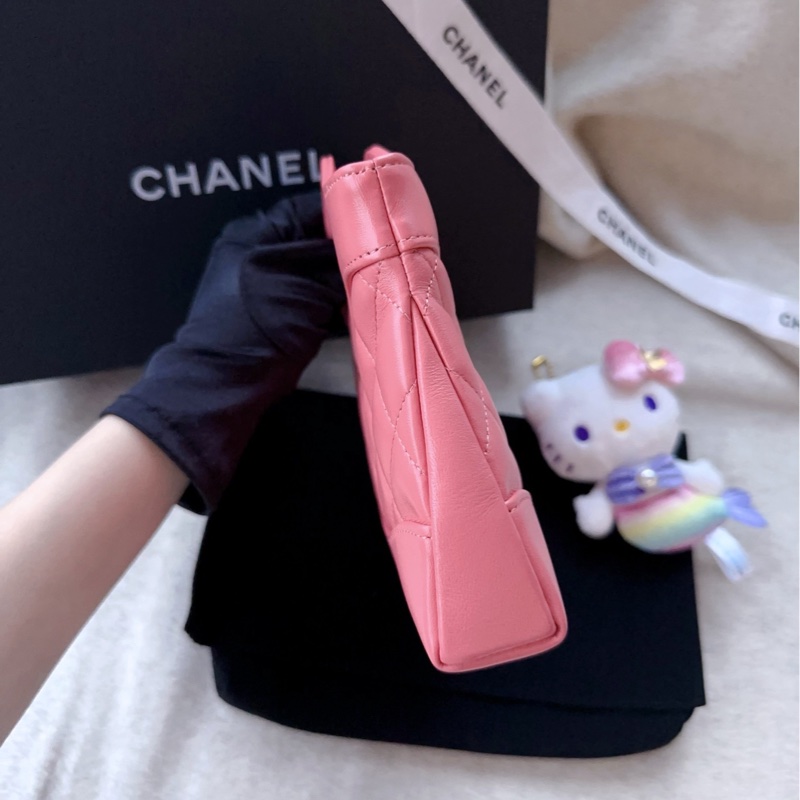 【配件：防塵袋 小票 💕】Chanel 31bag nano 粉色 珊瑚粉 金扣 羊皮 油蠟皮 手提 單肩 斜挎-3