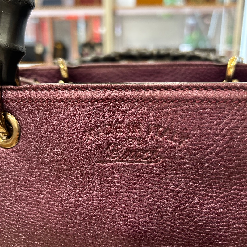 Gucci 小號竹子手把 Shopper 托特包-2