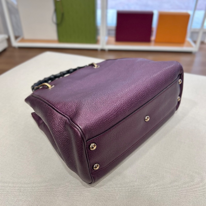 Gucci 小號竹子手把 Shopper 托特包-20