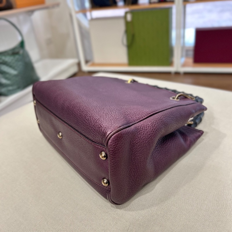 Gucci 小號竹子手把 Shopper 托特包-21