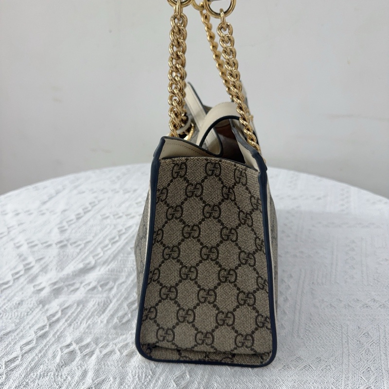 特價 Gucci古馳padlock老花白色小三包 Gucci古馳padlock老花白色托特包 黑標-3