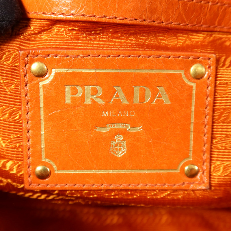 PRADA 牛皮皮革2 Way Shoulder Bag金扣手挽肩背兩用袋-6