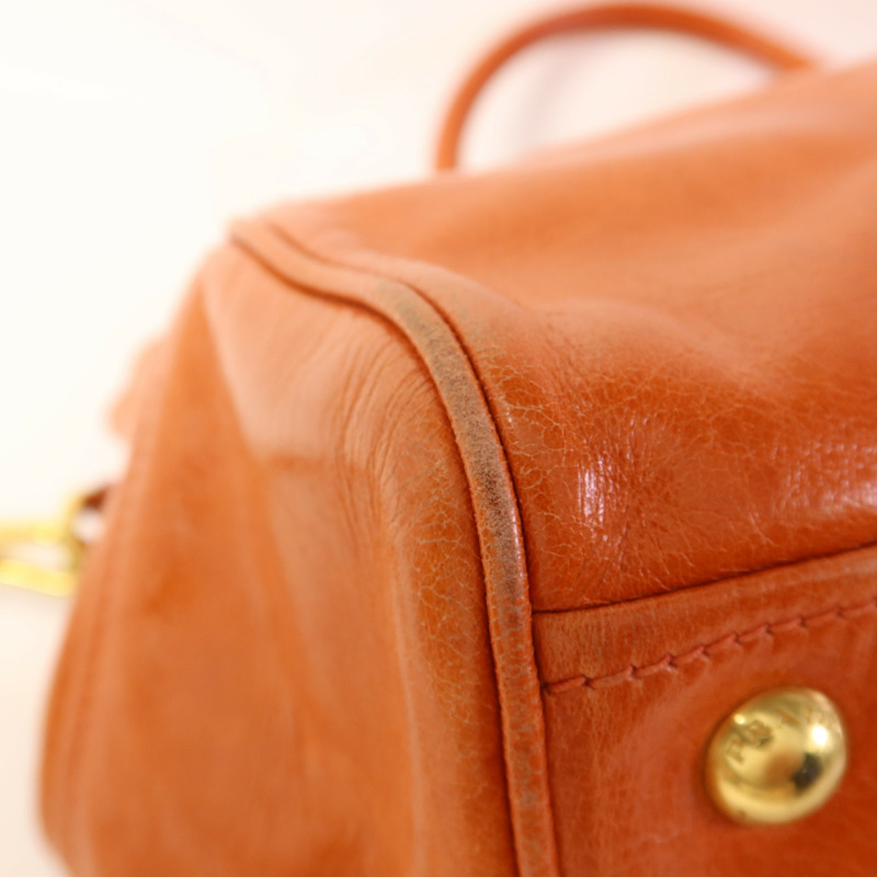 PRADA 牛皮皮革2 Way Shoulder Bag金扣手挽肩背兩用袋-14