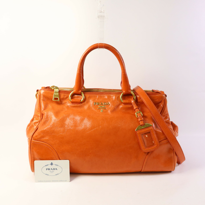 PRADA 牛皮皮革2 Way Shoulder Bag金扣手挽肩背兩用袋-20