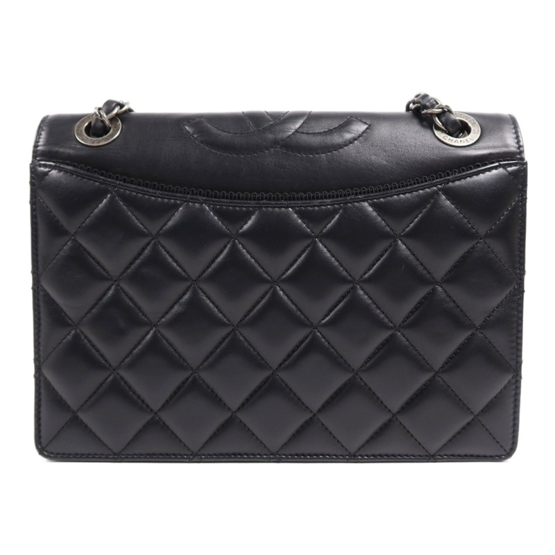 CHANEL 羊皮皮革Shoulder Bag銀扣鏈帶肩背袋-1