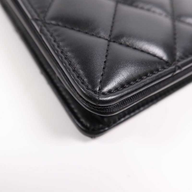 CHANEL 羊皮皮革Shoulder Bag銀扣鏈帶肩背袋-9