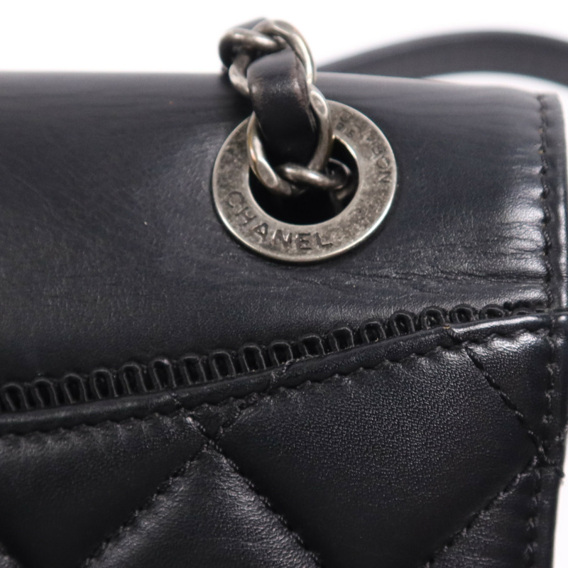 CHANEL 羊皮皮革Shoulder Bag銀扣鏈帶肩背袋-13