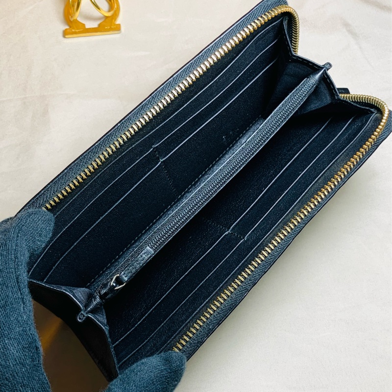 ✨經典實用 Gucci 古馳 黑老花拉鏈8卡長夾-3