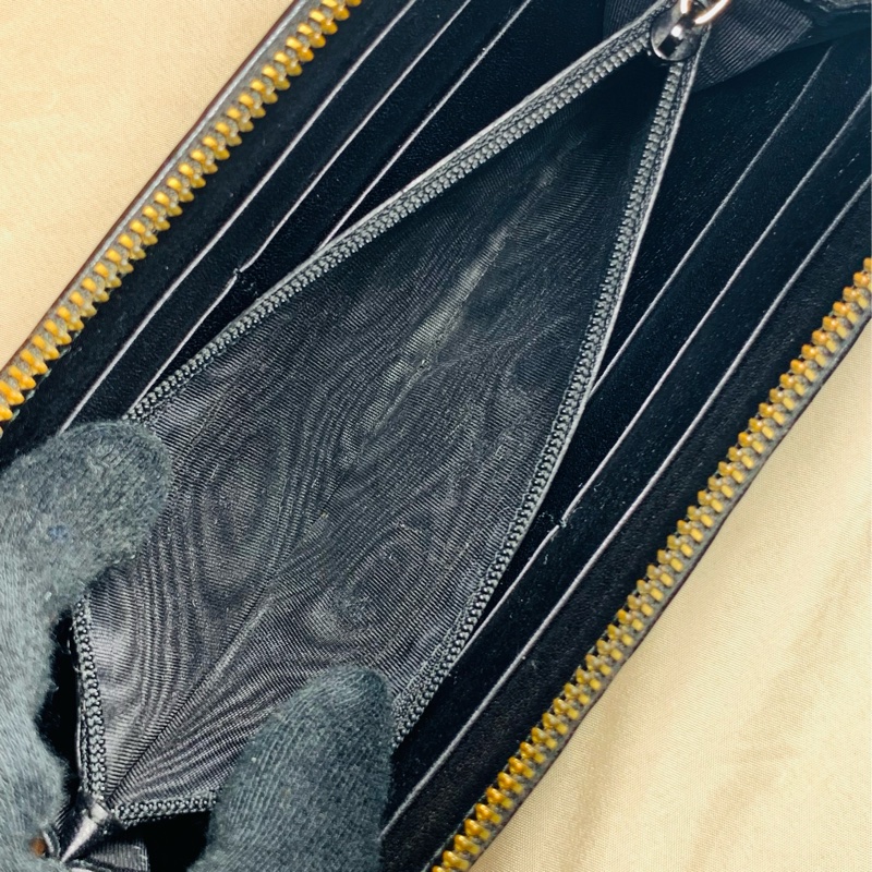 ✨經典實用 Gucci 古馳 黑老花拉鏈8卡長夾-4