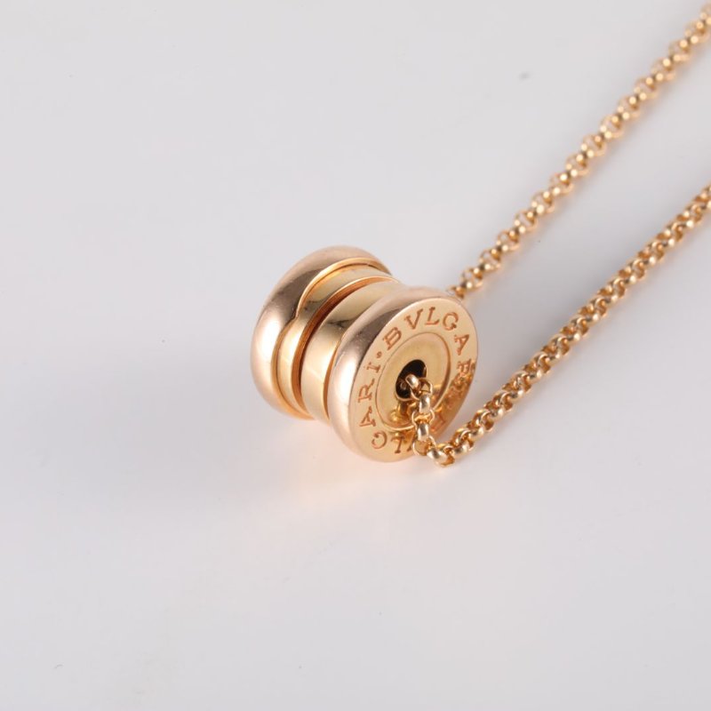 BVLGARI B.ZERO1小蠻腰項鏈18K玫瑰金項鏈玫瑰金項鍊-1