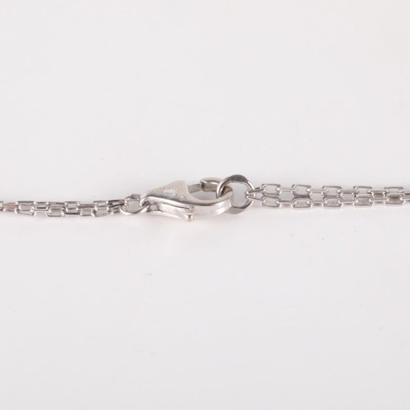 Cartier LOVE兩鑽圓餅項鏈18K白金/鑽石項鏈白金項鍊-4