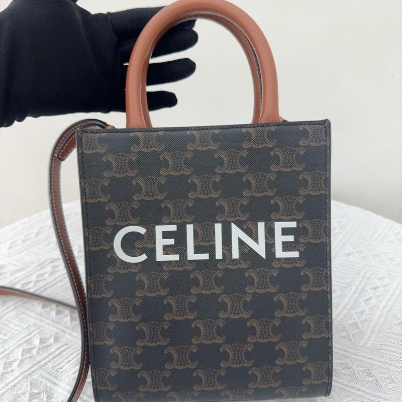 好成色 Celine瑟琳老花琴譜mini 手提單肩斜跨包 21年編碼-0