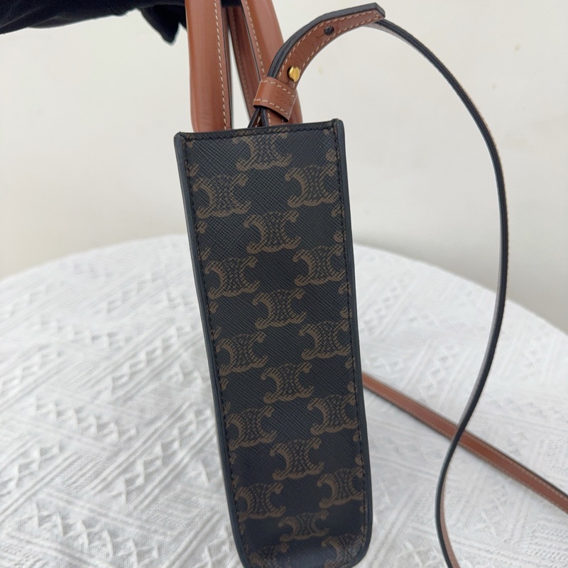 好成色 Celine瑟琳老花琴譜mini 手提單肩斜跨包 21年編碼-3