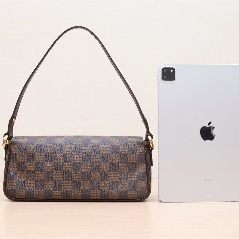 二手 Mercedes腋下包 棕色棋盤格 PVC-1