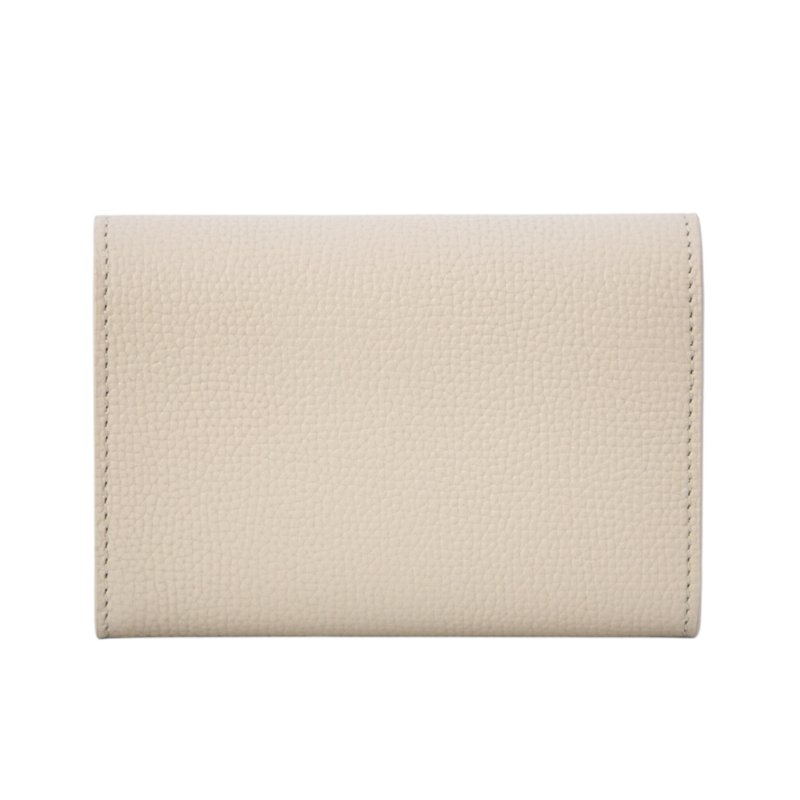 【LOEWE 羅威】Anagram Small Vertical 鵝卵石紋小牛皮 小型 直式 錢包 卡夾 皮夾 短夾 淺灰色-3