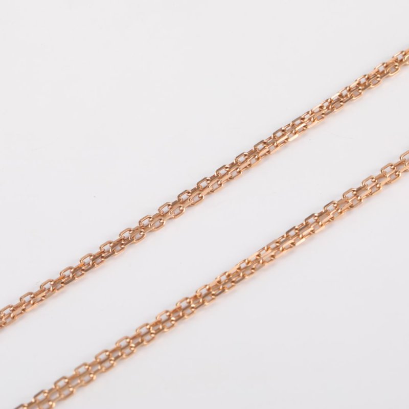 Cartier LOVE兩鑽圓餅項鏈18K玫瑰金/鑽石項鏈玫瑰金項鍊-3