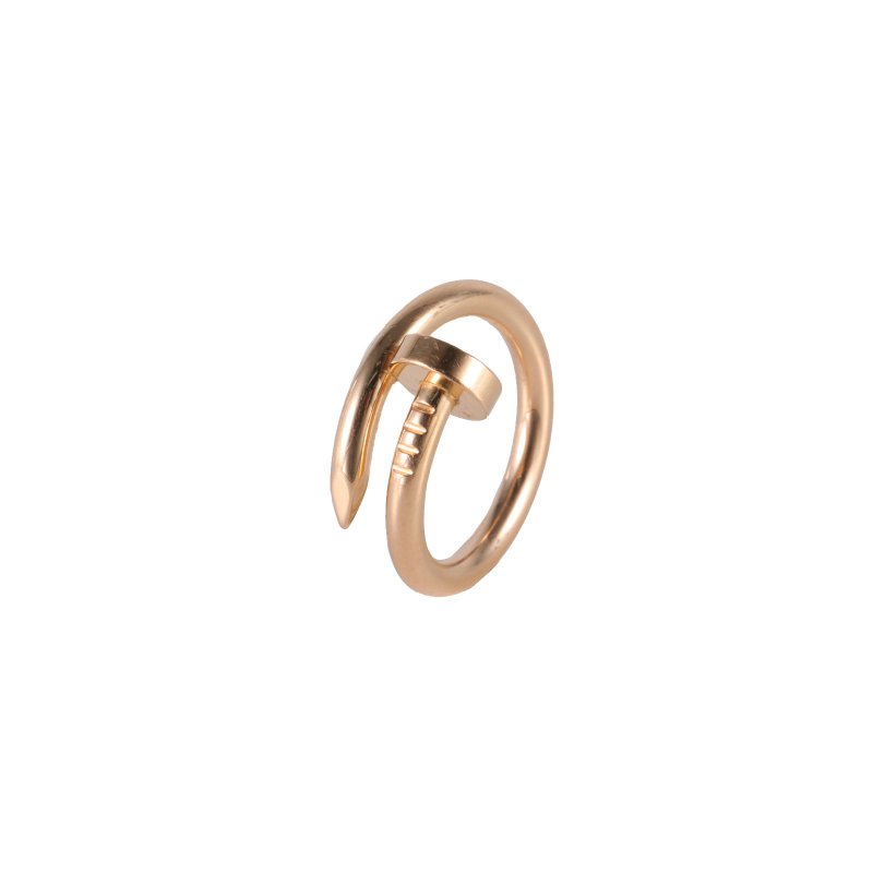 Cartier JUSTEUNCLOU釘子戒指18k18K玫瑰金50玫瑰金戒指-0