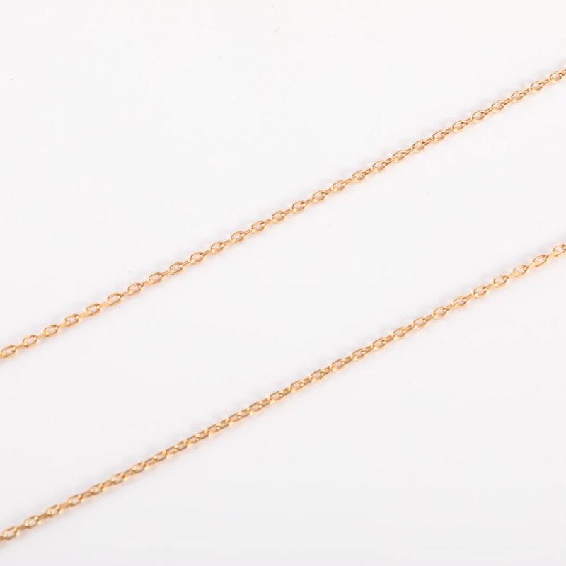 HERMES OMaillon豬鼻子項鏈牛皮/合金項鏈金色褐色項鍊-3