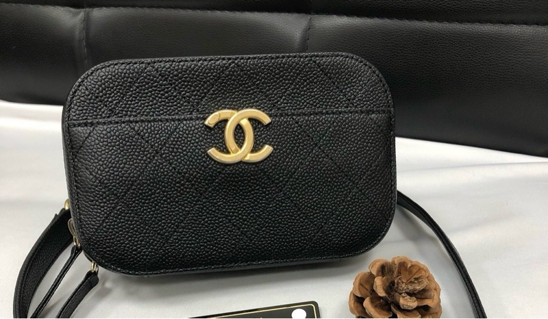 香奈兒Chanel  黑色腰包-0