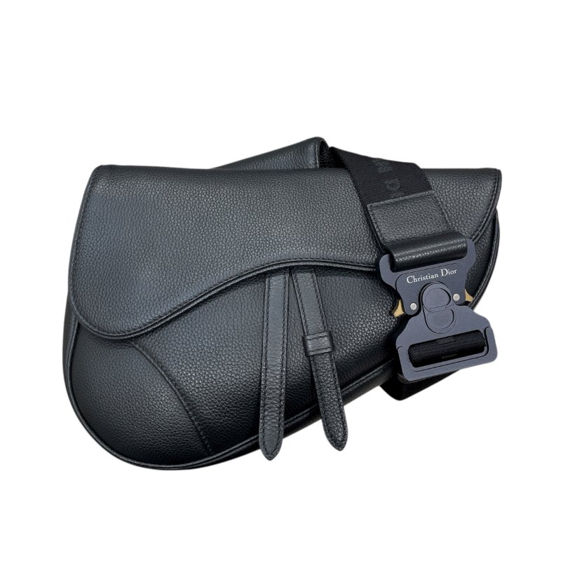 DIOR 迪奧 SADDLE 馬鞍包 皮革 黑色-0