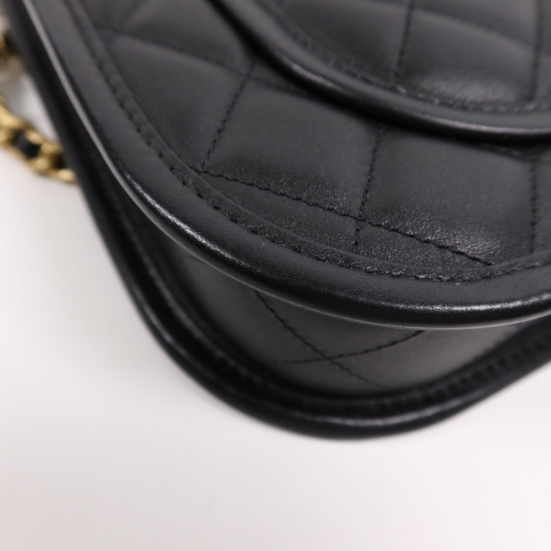 CHANEL 牛皮皮革Chanel Hobo金扣鏈帶手挽肩背兩用袋-6